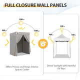 Replacement Canopy Top and Four Walls for 5x5 Pop Up Flat Top Changing Room - Eagle Peak Custom Canopy Tent