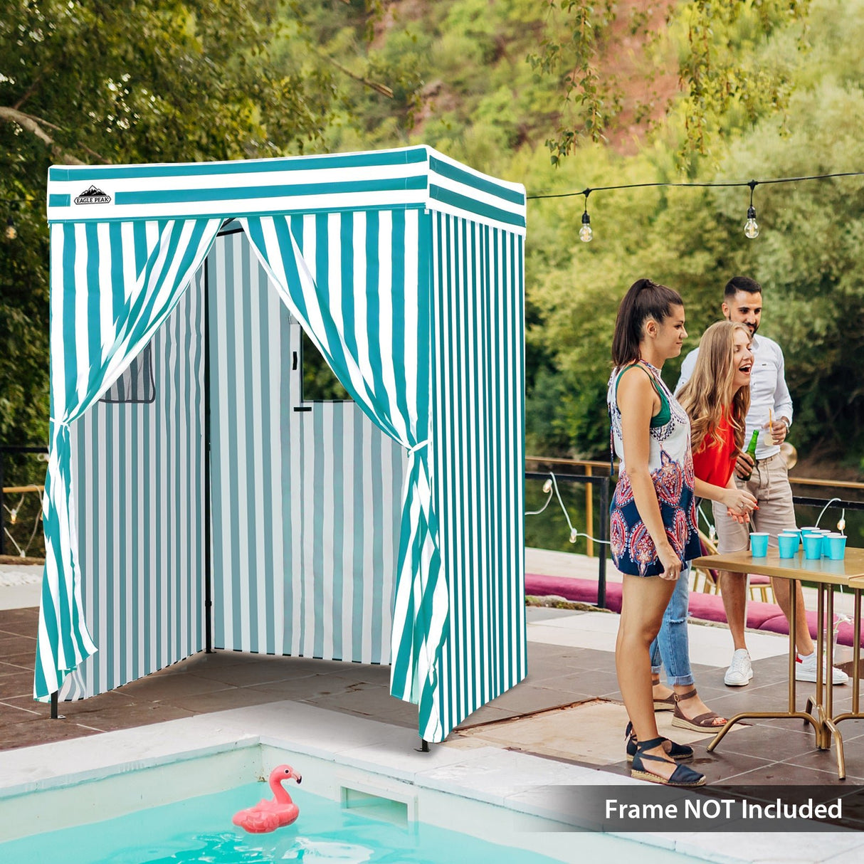 Replacement Canopy Top and Four Walls for 5x5 Pop Up Flat Top Changing Room - Eagle Peak Custom Canopy Tent