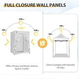Replacement Canopy Top and Four Walls for 5x5 Pop Up Flat Top Changing Room - Eagle Peak Custom Canopy Tent