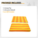 Replacement Canopy Top and Four Walls for 5x5 Pop Up Flat Top Changing Room - Eagle Peak Custom Canopy Tent