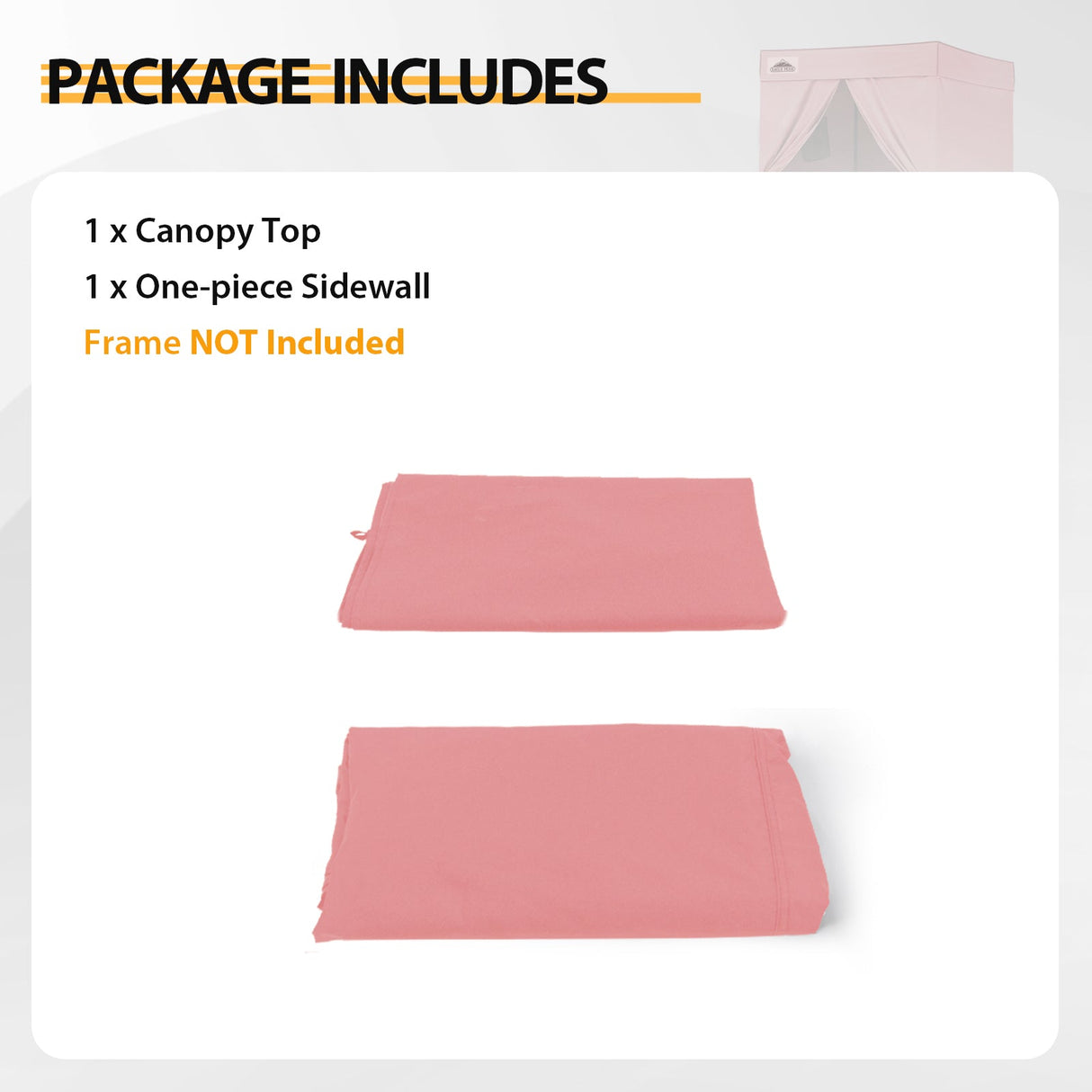 Replacement Canopy Top and Four Walls for 5x5 Pop Up Flat Top Changing Room - Eagle Peak Custom Canopy Tent