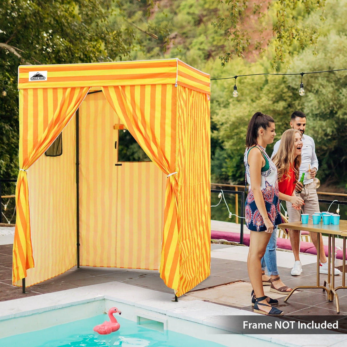 Replacement Canopy Top and Four Walls for 5x5 Pop Up Flat Top Changing Room - Eagle Peak Custom Canopy Tent