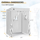 Replacement Canopy Top and Four Walls for 5x5 Pop Up Flat Top Changing Room - Eagle Peak Custom Canopy Tent
