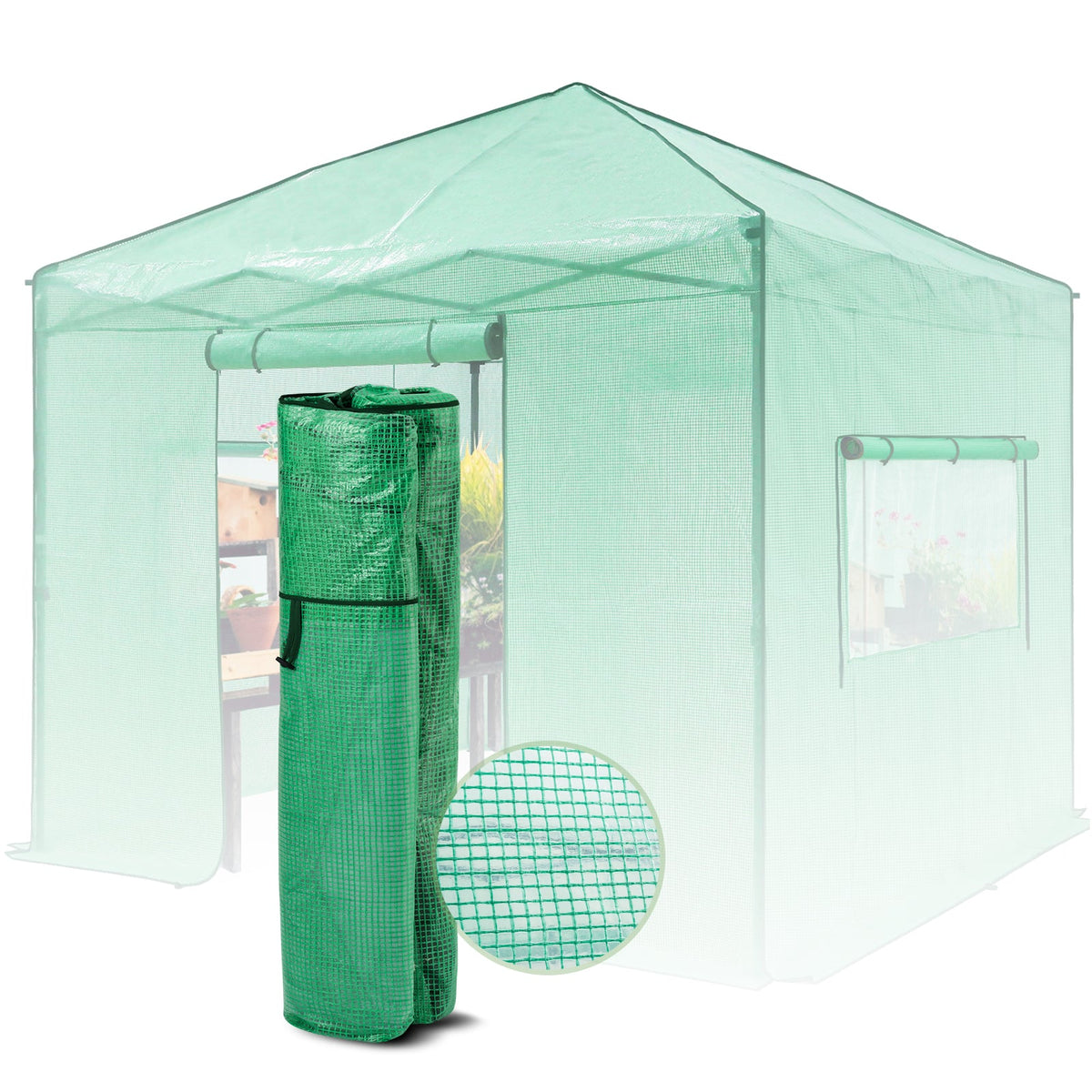 Replacement Cover for 10x10 Portable Walk-in Greenhouse (Frame Not Included)