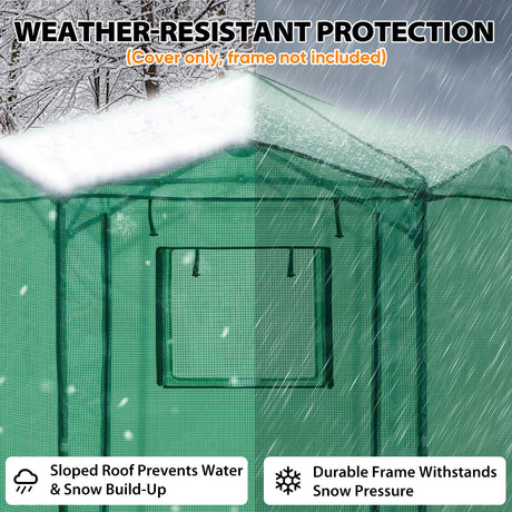 Replacement Cover for 6.6x6.6 ft Hexagon Pop up Greenhouse - Eagle Peak Custom Canopy Tent