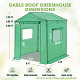 Replacement Cover for 6x6 Gable Roof Pop up Greenhouse - Eagle Peak Custom Canopy Tent