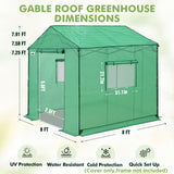 Replacement Cover for 8x8 Gable Roof Pop up Greenhouse - Eagle Peak Custom Canopy Tent