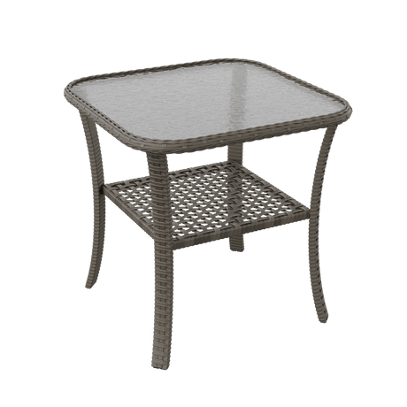 Rustic Veranda Outdoor Wicker Side Table, Brown - Eagle Peak Custom Canopy Tent