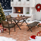 Sienna Bay Outdoor Dining Set for 4/6, Brown/Beige - Eagle Peak Custom Canopy Tent