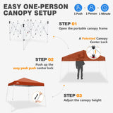 Slant Leg Pop up Canopy Tent, 10x10 Base 8x8 Top - Eagle Peak®