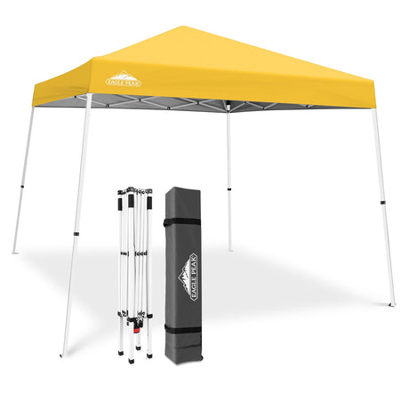 Slant Leg Pop up Canopy Tent, 10x10 Base 8x8 Top - Eagle Peak®