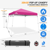 Slant Leg Pop up Canopy Tent, 10x10 Base 8x8 Top - Eagle Peak®