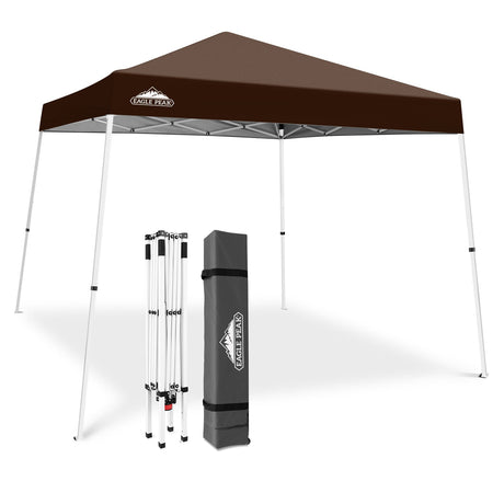 Slant Leg Pop up Canopy Tent, 10x10 Base 8x8 Top - Eagle Peak®