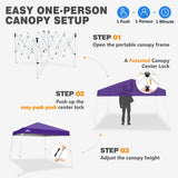 Slant Leg Pop up Canopy Tent, 10x10 Base 8x8 Top - Eagle Peak®