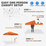 Slant Leg Pop up Canopy Tent, 10x10 Base 8x8 Top - Eagle Peak®