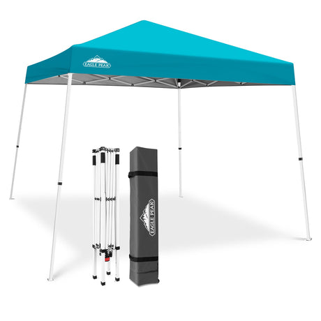 Slant Leg Pop up Canopy Tent, 10x10 Base 8x8 Top - Eagle Peak®