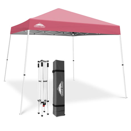 Slant Leg Pop up Canopy Tent, 10x10 Base 8x8 Top - Eagle Peak®