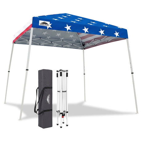 Slant Leg Pop up Canopy Tent, 10x10 Base 8x8 Top - Eagle Peak®
