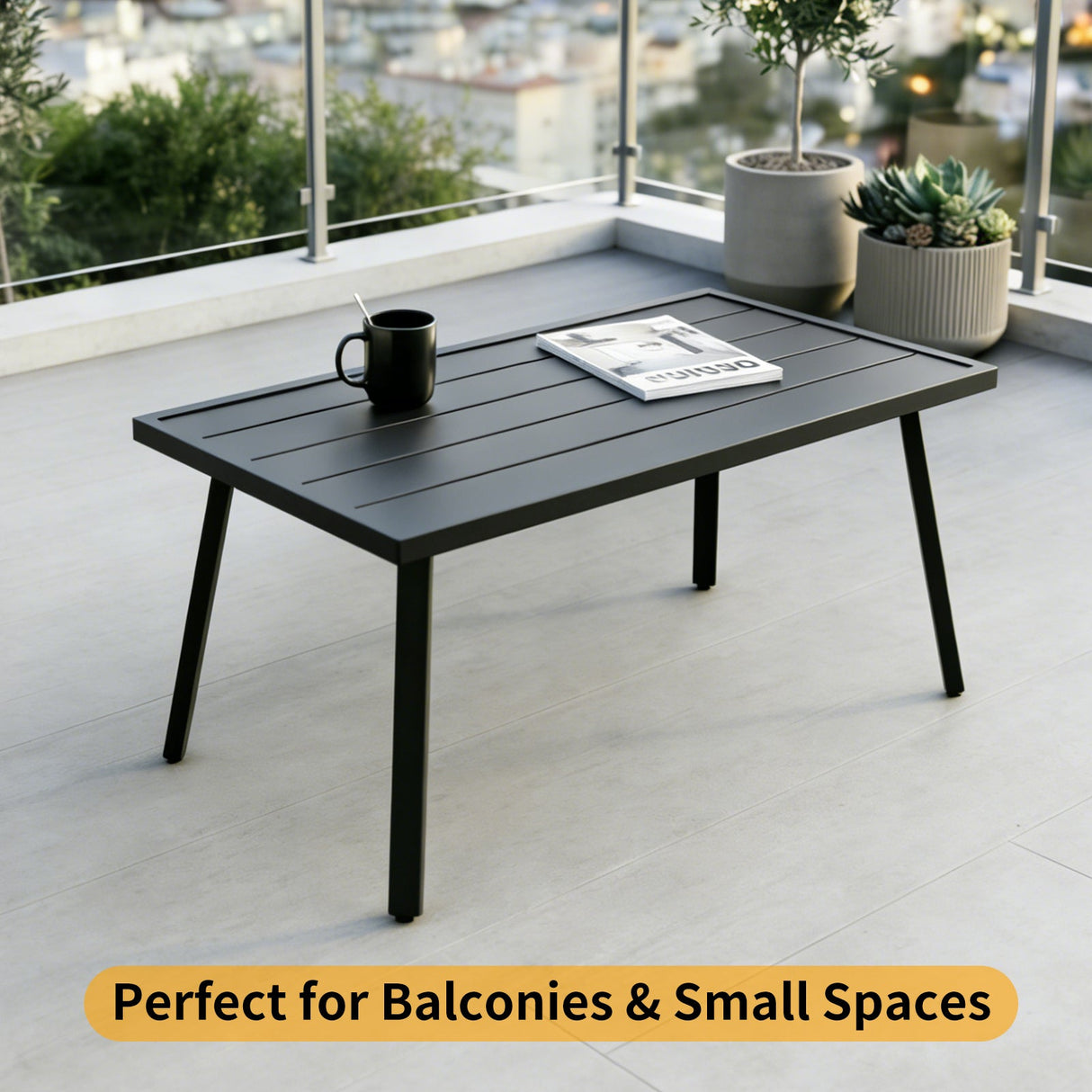 Small Patio Side Table/Coffee Table, Square/Rectangle - Eagle Peak Custom Canopy Tent