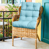 Tufted Outdoor/Indoor High Back Patio Chair Cushion, Set of 1, 46'' x 22'' - Eagle Peak Custom Canopy Tent