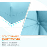 Tufted Outdoor/Indoor High Back Patio Chair Cushion, Set of 1, 46'' x 22'' - Eagle Peak Custom Canopy Tent