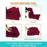 Tufted Outdoor/Indoor High Back Patio Chair Cushion, Set of 1, 46'' x 22'' - Eagle Peak Custom Canopy Tent