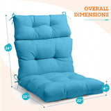 Tufted Outdoor/Indoor High Back Patio Chair Cushion, Set of 1, 46'' x 22'' - Eagle Peak Custom Canopy Tent