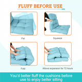 Tufted Outdoor/Indoor High Back Patio Chair Cushion, Set of 1, 46'' x 22'' - Eagle Peak Custom Canopy Tent