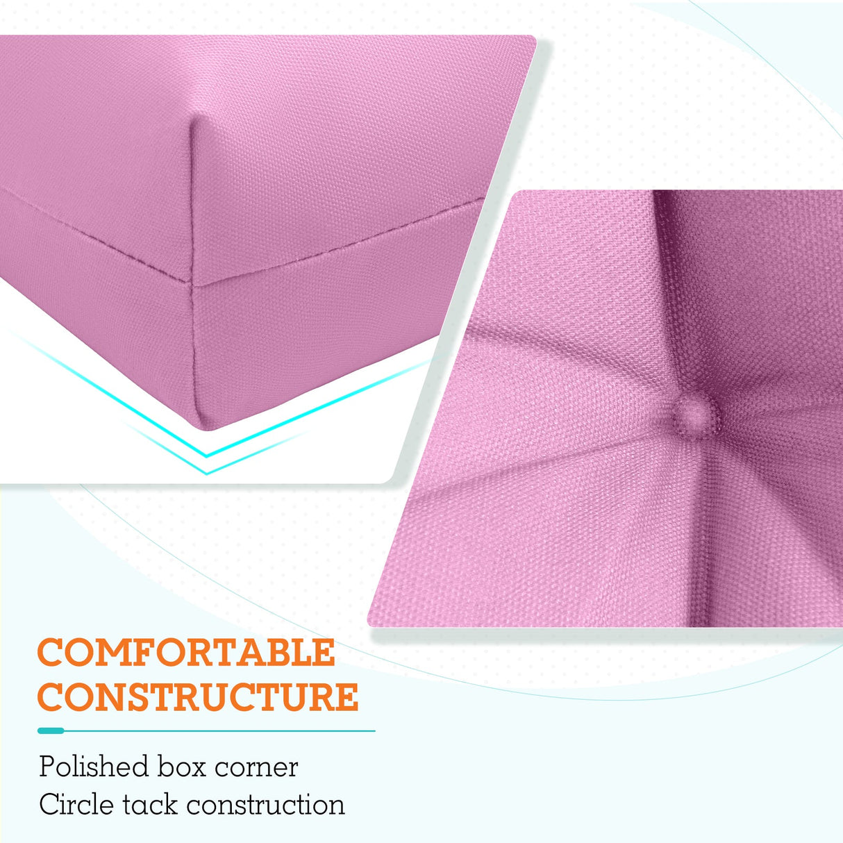 Tufted Outdoor/Indoor High Back Patio Chair Cushion, Set of 1, 46'' x 22'' - Eagle Peak Custom Canopy Tent