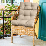 Tufted Outdoor/Indoor High Back Patio Chair Cushion, Set of 1, 46'' x 22'' - Eagle Peak Custom Canopy Tent