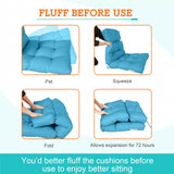 Tufted Outdoor/Indoor High Back Patio Chair Cushion, Set of 1, 46'' x 22'' - Eagle Peak Custom Canopy Tent