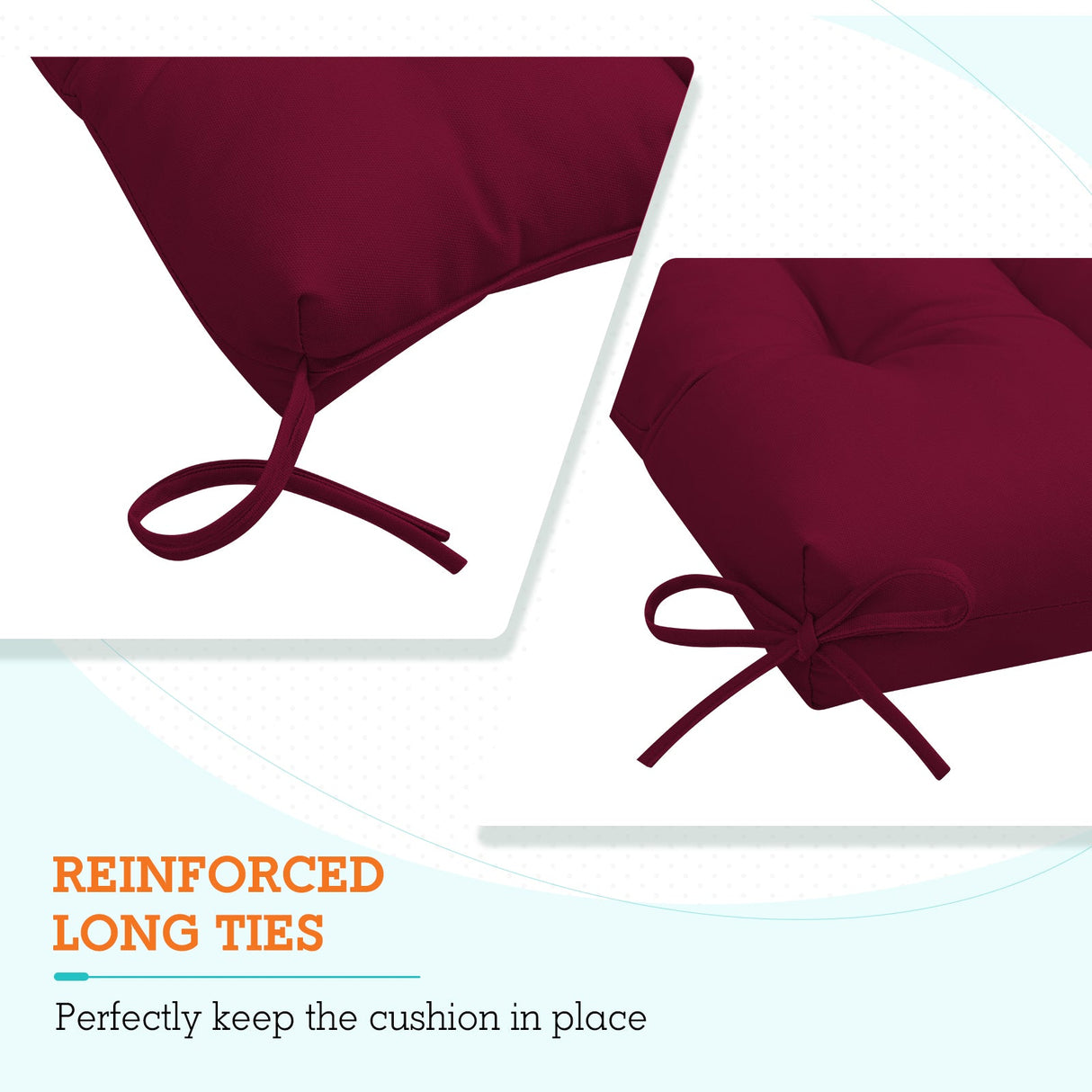 Tufted Outdoor/Indoor High Back Patio Chair Cushion, Set of 1, 46'' x 22'' - Eagle Peak Custom Canopy Tent