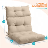 Tufted Outdoor/Indoor High Back Patio Chair Cushion, Set of 1, 46'' x 22'' - Eagle Peak Custom Canopy Tent