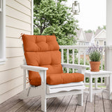Tufted Outdoor/Indoor High Back Patio Chair Cushion, Set of 2, 46'' x 22'' - Eagle Peak