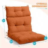 Tufted Outdoor/Indoor High Back Patio Chair Cushion, Set of 2, 46'' x 22'' - Eagle Peak Custom Canopy Tent