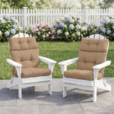 Tufted Outdoor/Indoor High Back Patio Chair Cushion, Set of 2, 46'' x 22'' - Eagle Peak