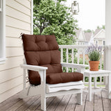 Tufted Outdoor/Indoor High Back Patio Chair Cushion, Set of 2, 46'' x 22'' - Eagle Peak