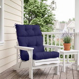 Tufted Outdoor/Indoor High Back Patio Chair Cushion, Set of 2, 46'' x 22'' - Eagle Peak