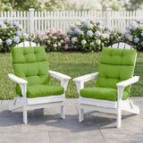 Tufted Outdoor/Indoor High Back Patio Chair Cushion, Set of 2, 46'' x 22'' - Eagle Peak