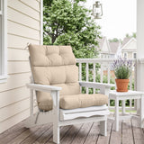 Tufted Outdoor/Indoor High Back Patio Chair Cushion, Set of 2, 46'' x 22'' - Eagle Peak