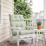Tufted Outdoor/Indoor High Back Patio Chair Cushion, Set of 2, 46'' x 22'' - Eagle Peak