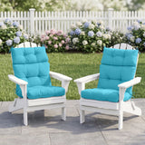 Tufted Outdoor/Indoor High Back Patio Chair Cushion, Set of 2, 46'' x 22'' - Eagle Peak