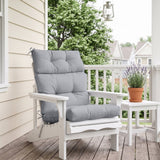 Tufted Outdoor/Indoor High Back Patio Chair Cushion, Set of 2, 46'' x 22'' - Eagle Peak
