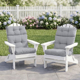 Tufted Outdoor/Indoor High Back Patio Chair Cushion, Set of 2, 46'' x 22'' - Eagle Peak