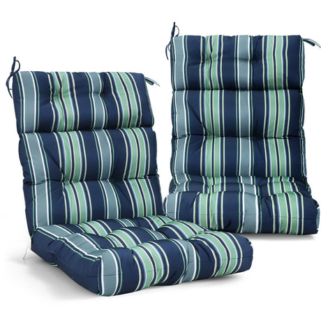 Tufted Outdoor/Indoor High Back Patio Chair Cushion, Set of 2, 46'' x 22'' - Eagle Peak Custom Canopy Tent