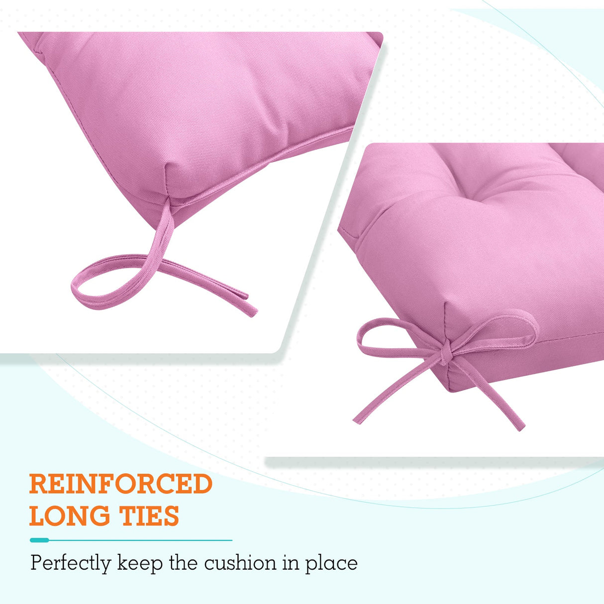 Tufted Outdoor/Indoor High Back Patio Chair Cushion, Set of 2, 46'' x 22'' - Eagle Peak Custom Canopy Tent