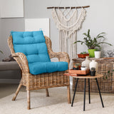 Tufted Outdoor/Indoor High Back Patio Chair Cushion, Set of 2, 46'' x 22'' - Eagle Peak Custom Canopy Tent