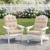 Tufted Outdoor/Indoor High Back Patio Chair Cushion, Set of 2, 46'' x 22'' - Eagle Peak