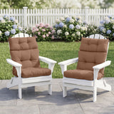 Tufted Outdoor/Indoor High Back Patio Chair Cushion, Set of 2, 46'' x 22'' - Eagle Peak