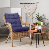 Tufted Outdoor/Indoor High Back Patio Chair Cushion, Set of 2, 46'' x 22'' - Eagle Peak Custom Canopy Tent